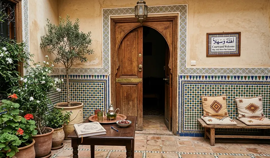 Image showing courtyard_welcome